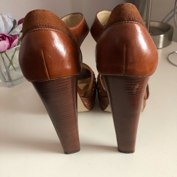 Michael Kors Suede Studded Platform Heels - Picture 6 of 8